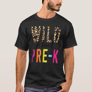 Camiseta De Volta à Escola Professor Selvagem Sobre Pré K L