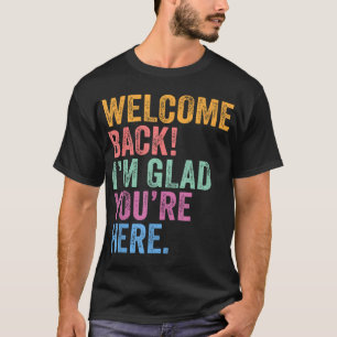Camiseta De Volta À Escola Professora Bem-Vindo Estou Feliz