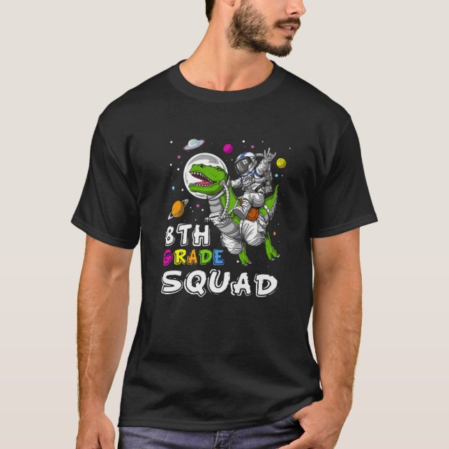 Camiseta De Volta À Escola - Professora De Esquadrão Dinoss (Frente)