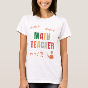 Camiseta De volta à Escola Professora de Matemática