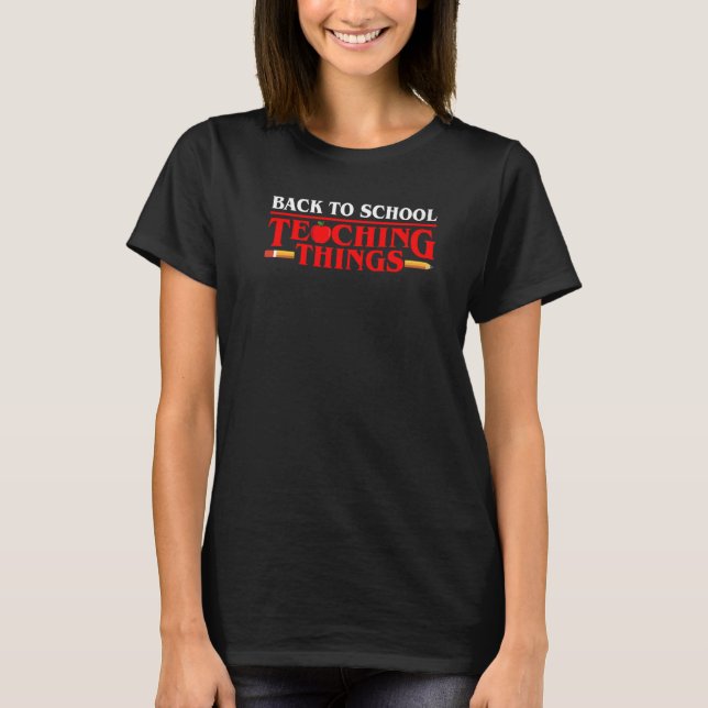 Camiseta De Volta À Escola Professora Ensinando Coisas Elem (Frente)