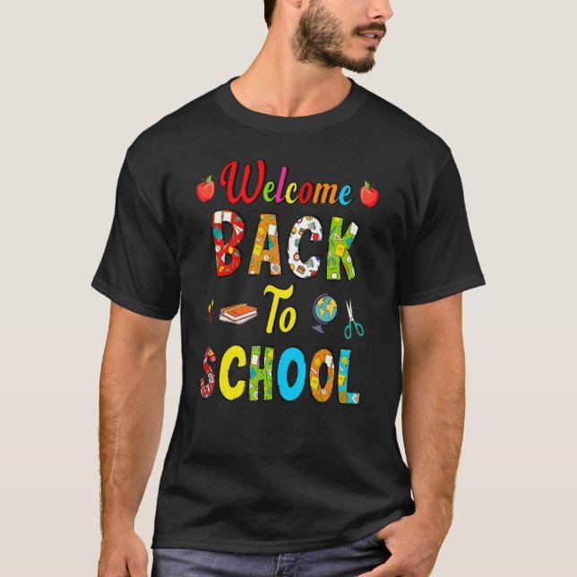 Camiseta De Volta À Escola Professores Crianças Felizes Pri (Frente)