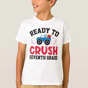 Camiseta De Volta À Escola Pronta Para Esmagar A Sétima Sér