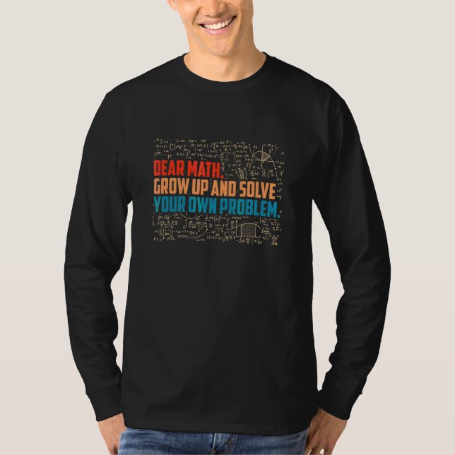 Camiseta De Volta à Escola Querida Matemática Cresça e Reso (Frente)