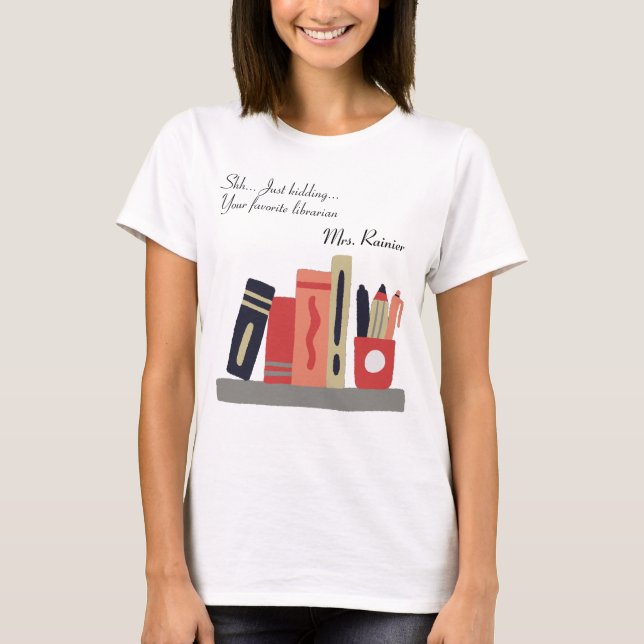 Camiseta De volta à escola seu divertimento de biblioteca f (Frente)