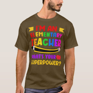 Camiseta De volta à escola, sou professor elementar.