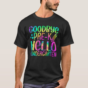 Camiseta De Volta à Escola Tchau Pré K Olá Jardim de Infânc