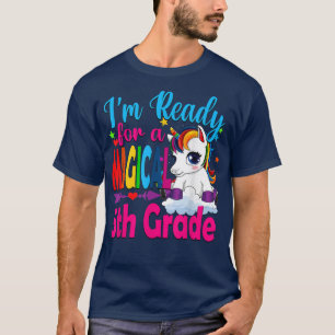 Camiseta De volta à escola Unicórnio pronto para Formando m