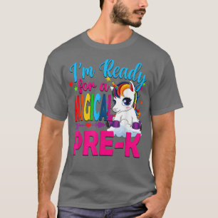Camiseta De volta à escola Unicórnio pronto para magia pré
