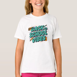 Camiseta De Volta À Escola Vibes Engraçado