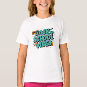 Camiseta De Volta À Escola Vibes Engraçado