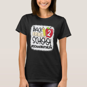 Camiseta De Volta à Escola Vida de Enfermeira Escolar Feliz