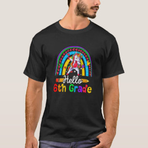 Camiseta De Volta À Faculdade, 6, Dabbing Unicorn Rai