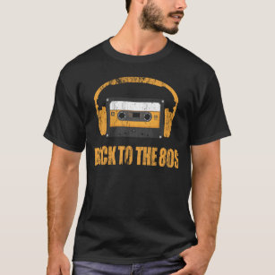 Camiseta de volta à música do anos 80
