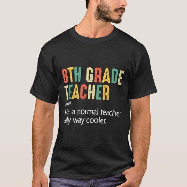 Camiseta De Volta À Oitava Escola Definição 8.o Grau T (Frente)