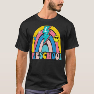 Camiseta De Volta À Pré-Escola Estudante Do Arco-Íris K