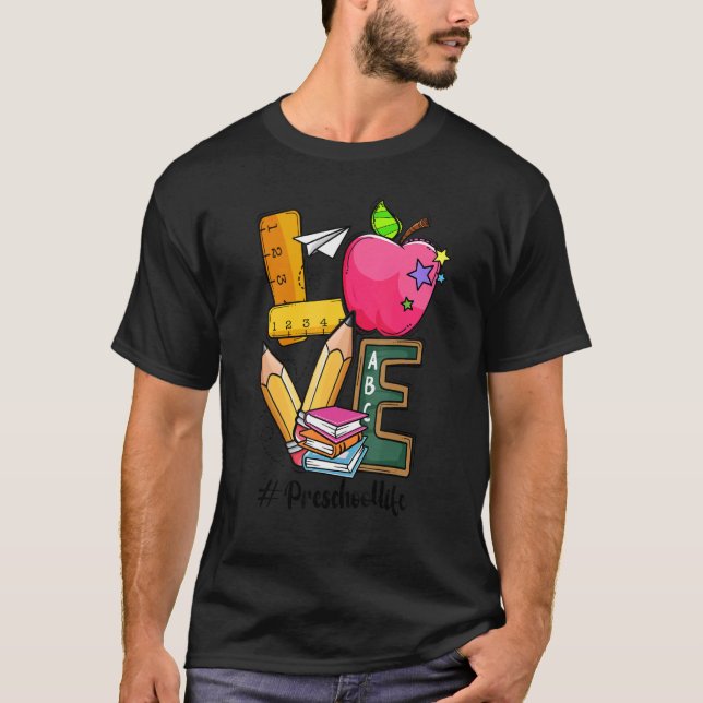 Camiseta De Volta À Pré-Escola Policial Presch Da Equipe De (Frente)