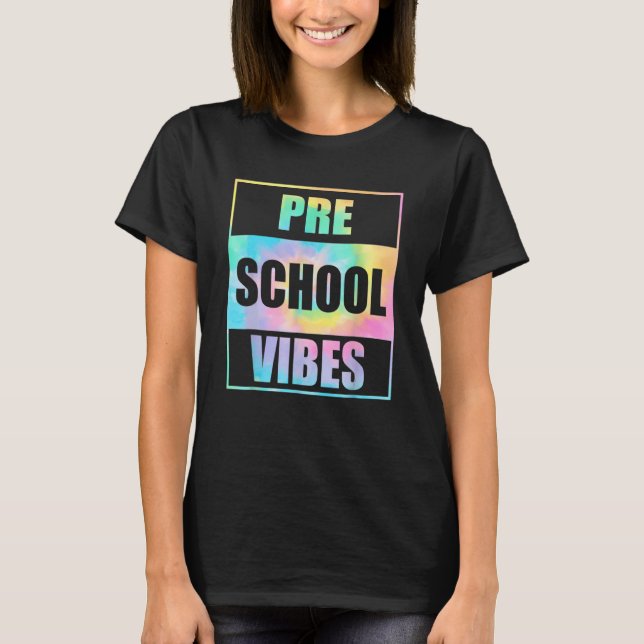 Camiseta De Volta À Pré-Escolas Víbias Coluna Tie Dye Prime (Frente)