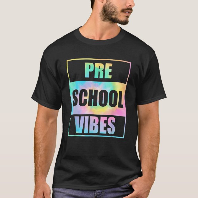 Camiseta De Volta À Pré-Escolas Víbias Coluna Tie Dye Prime (Frente)