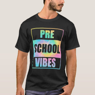 Camiseta De Volta À Pré-Escolas Víbias Coluna Tie Dye Prime