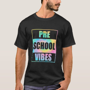 Camiseta De Volta À Pré-Escolas Víbias Coluna Tie Dye Prime