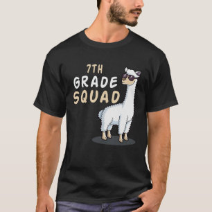 Camiseta De volta à quadra 7 da escola no 7º ano Llama