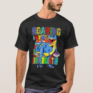 Camiseta De Volta Ao Dinossauro Da Escola A Viajar Para O J
