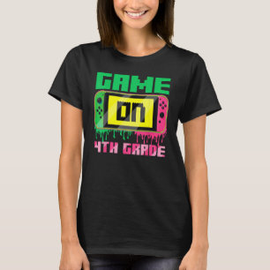 Camiseta De Volta Ao Jogo Da Escola No 4º Ano Do Vídeo Game