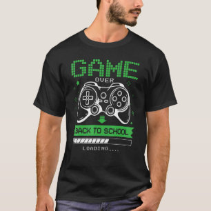 Camiseta De Volta Ao Jogo Escolar Sobre O Controle De Estud