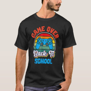 Camiseta De Volta Ao Jogo Escolar Sobre O Controle De Estud