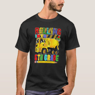 Camiseta De Volta Ao Misturador Escolar Caminhão A Rolar Pa