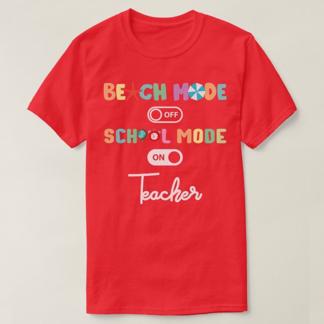 Camiseta De Volta Ao Modo Escolar De Professores Da Escola  (Frente do Design)