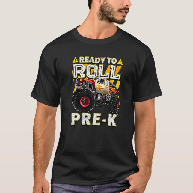 Camiseta De Volta Ao Monstro Da Escola Pronto Para Rolar Pr (Frente)