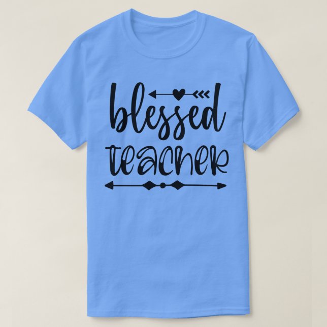 Camiseta De volta ao professor abençoado à escola (Frente do Design)