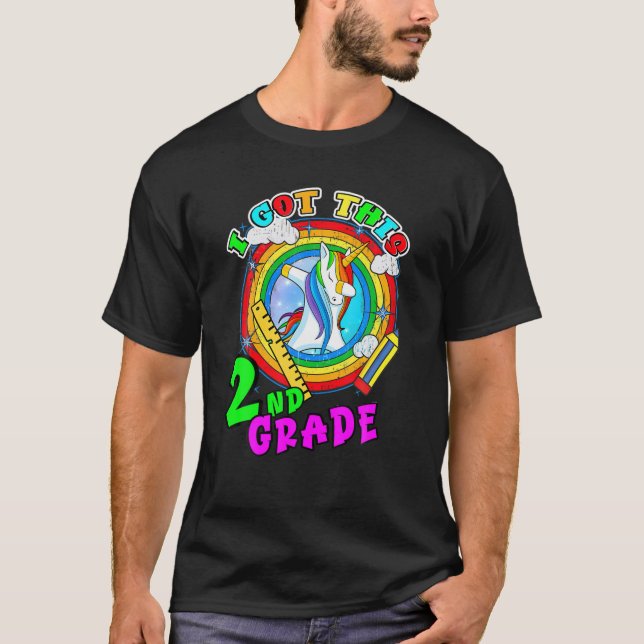 Camiseta De Volta Ao Tee Das Crianças Do Segundo. Unicórnio (Frente)