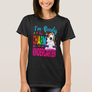 Camiseta De Volta Ao Unicórnio Escolar Pronto Para Charm Ki