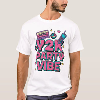 Camiseta De Volta aos Anos 2000 Festa Tema Design Retro Vin