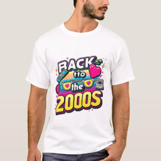 Camiseta De Volta aos Anos 2000 Festa Tema Design Retro Vin