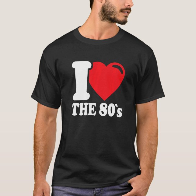 Camiseta De volta aos anos 80 eu adoro o vestido de vestido (Frente)