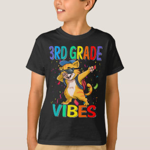 Camiseta de Volta às Aulas do Gato com Vibrações d