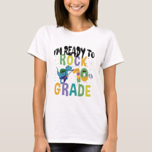 Camiseta De Volta às Aulas Estou Pronto para Balançar 10ª S