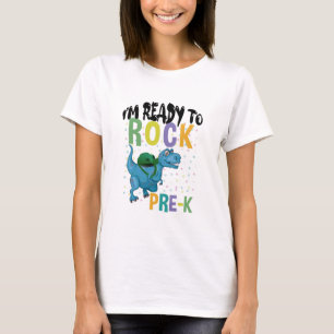 Camiseta De Volta às Aulas Estou Pronto Para Balançar Pré-K
