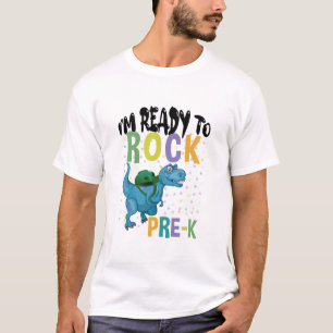 Camiseta De Volta às Aulas Estou Pronto Para Balançar Pré-K