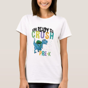 Camiseta De Volta às Aulas Estou Pronto Para Dominar Pré-Es