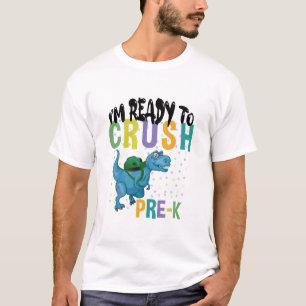 Camiseta De Volta às Aulas Estou Pronto Para Dominar Pré-Es