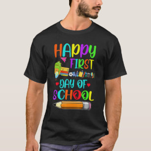 Camiseta De Volta às Aulas Professores Crianças Filho Feliz