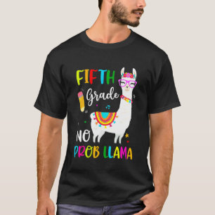 Camiseta De Volta às Aulas Quinta Série Sem Problema Llama
