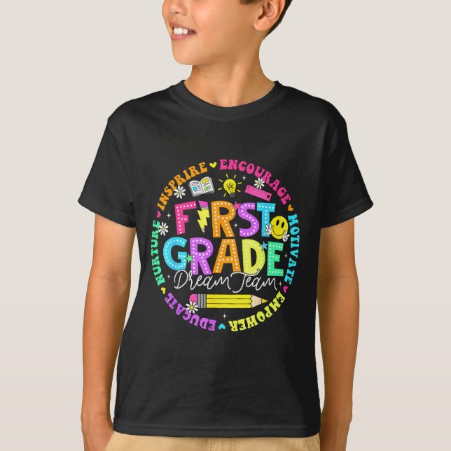 Camiseta De volta às aulas time dos sonhos professoras cria (Frente)