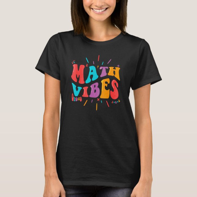 Camiseta De Volta às Aulas, Vibrações de Matemática, Design (Frente)