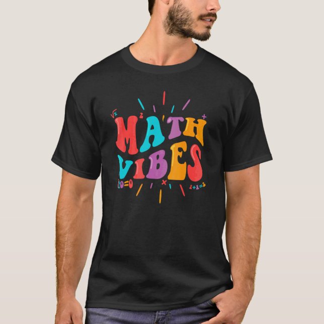 Camiseta De Volta às Aulas, Vibrações de Matemática, Design (Frente)